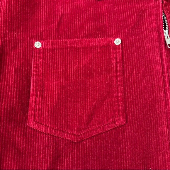 Denim&Co Shacket Womens Size M Red Corduroy Cotton - Picture 6 of 10